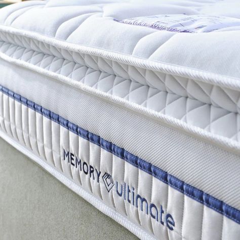 Experience the ultimate in luxury and support with the Sleepeezee Memory Ultimate 6500 Pocket Pillow Top Mattress from Mattresses365. 🌟 Luxurious Support: 6500 pocket springs for exceptional comfort and durability. 🛌 Sumptuous Pillow Top: Extra cushioning and softness for a cozy night's sleep. 🔬 Advanced Memory Foam: Personalized support that absorbs motion and promotes healthy spinal alignment. ❄️ Graphite Infusion: Heat management for a cool and comfortable sleep experience. 👌 Medium-... Spinal Alignment, Pocket Pillow, Pillow Top Mattress, Label Tag, Pillow Top, Memory Foam Mattress, Bed Mattress, Sleep Comfortably, Memory Foam