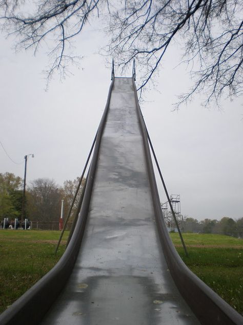 Metal Slide on playground | This slide is at least 20' tall … | Flickr Baby Boomers Memories, Playground Slide, 1970s Childhood, Childhood Memories 70s, Back In My Day, Metal Slide, Childhood Days, Vintage Memory, No Limit