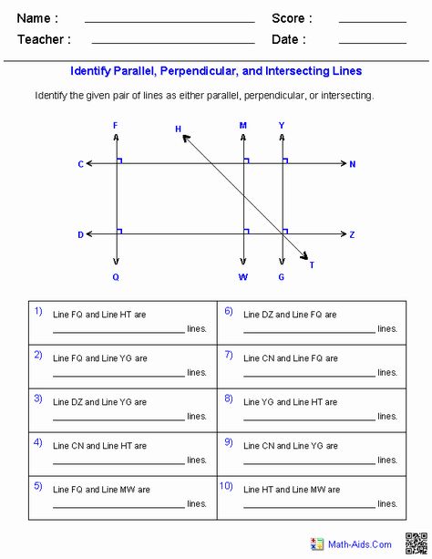 50 Lines and Angles Worksheet | Chessmuseum Template Library Lines Worksheet, Parallel And Perpendicular Lines, Perpendicular Lines, Angles Worksheet, Graphing Worksheets, Geometry Worksheets, Algebraic Thinking, Algebra Worksheets, Fourth Grade Math