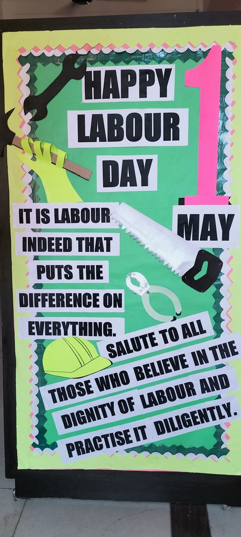 Labour Day Board Decoration For School, Labour Day Creative Ideas, Labour Day Decoration In School, Labour Day Bulletin Board Ideas, Labour Day Activities For Kids, Labour Day Board Decoration, Labour's Day Bulletin Board, Labour Day Activity For Kindergarten, Labor Day Decorations Ideas