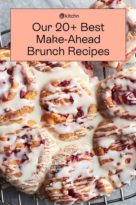 Make Ahead Breakfast Pastries, Elevated Brunch Ideas, Brunch Items For Party, What To Bring To Brunch, Brunch Main Dish Ideas, Unique Brunch Recipes, Cold Brunch Food Ideas, Brunch Food Ideas Easy, Brunch Potluck Ideas