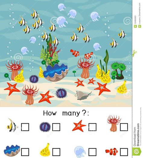 Animals For Preschool, Game Cute, Songs For Toddlers, Underwater Theme, Kids Illustration, Learning Support, Water Animals, Aquatic Animals, Pet Day