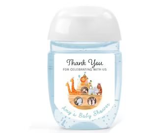 Noahs ark baby shower | Etsy Cute Hand Sanitizer, Noahs Ark Baby Shower, Baby Shower Hand Sanitizer, Baby Shower Stickers, Hand Sanitizers, Mini Hands, Noah's Ark, Noahs Ark, Shower Favors