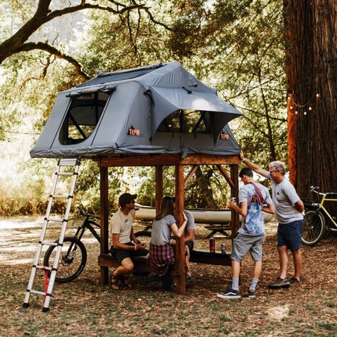 Trending Gear from 'The Outpost' Rooftop Tent Trailer, Elevated Tent, Glamp Ground, Rooftop Camping, Rooftop Tent Camping, Tepui Tent, Rooftop Tents, Tent Platform, Bikepacking Gear