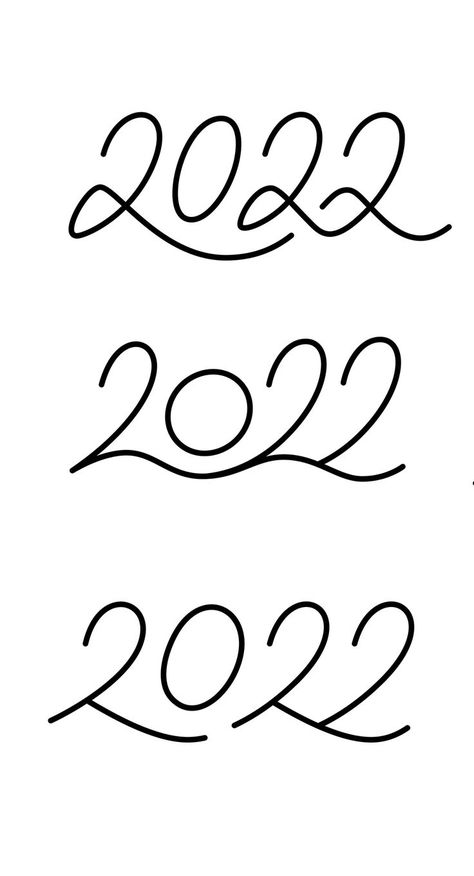 Set of 2022 New Year calligraphic numbers text. Line art style lettering design isolated on white. Editable stroke. Vector typography design Number Typography, Number Calligraphy, Numbers Typography, Line Art Style, Vector Typography, Instagram Board, Vision Board Manifestation, Cute Love Pictures, Chalkboard Art