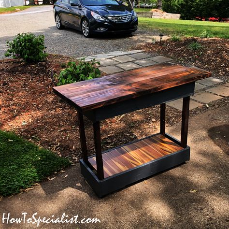 Diy Blackstone Griddle Stand, Grill Stand Diy, Grill Table Outdoor, Backyard Bbq Table, Wood Grill Table, Bbq Bench, Diy Grill Table, Homemade Grill, Bbq Diy