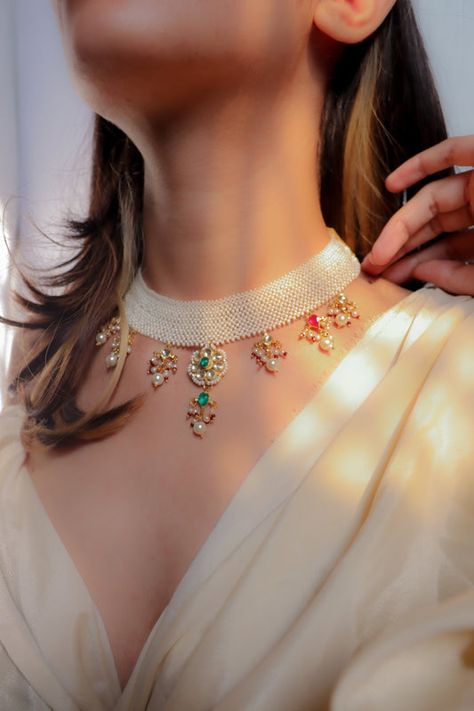 Indian Necklace Gold, Vintage Indian Jewelry, Long Pearl Necklace, Indian Wedding Jewelry Sets, Neck Pieces Jewelry, Antique Necklaces Design, Fancy Jewelry Necklace, Necklace Set Indian, Antique Jewellery Designs