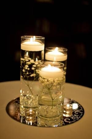 Water Candles, Candles Decoration, Decoration Candles, Floating Candle Centerpieces, Candles Decor, Kitchen Ideas Modern, Water Candle, Candle Wedding Decor, Decor Candles