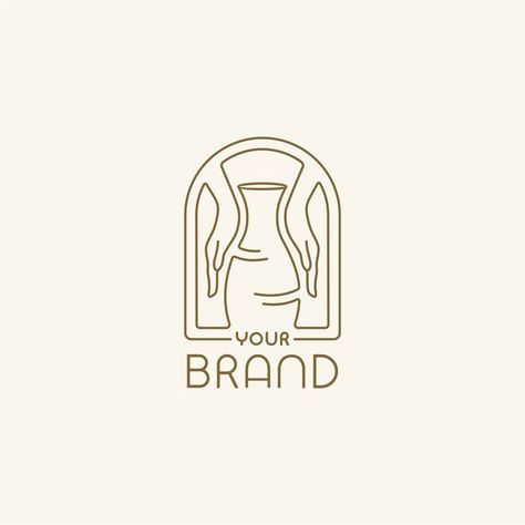 Pottery Branding Design, Pottery Logo Design Ideas, Pottery Logos, Workshop Logo Design, Pottery Website, Logo Pottery, Pottery Logo, Inspiration Logo Design, Logo Design Set