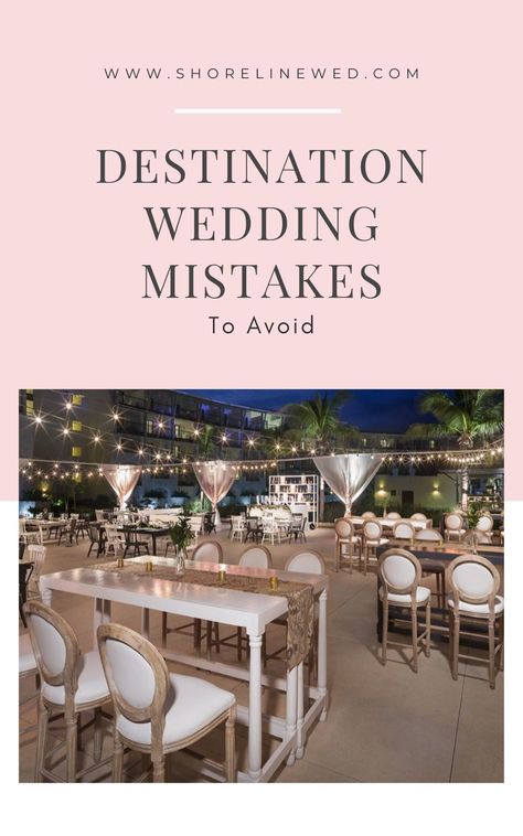 See these destination wedding mistakes to avoid before planning your big day. Let us help you with our experts and our list of destination wedding tips. Destination Wedding Decor Ideas, Destination Wedding Planning Timeline, Destination Wedding Planning Checklist, Us Destination Wedding, Destination Wedding Details, Wedding Planning Checklist Timeline, Wedding Planning Templates, Best Destination Wedding Locations, Wedding Planning List