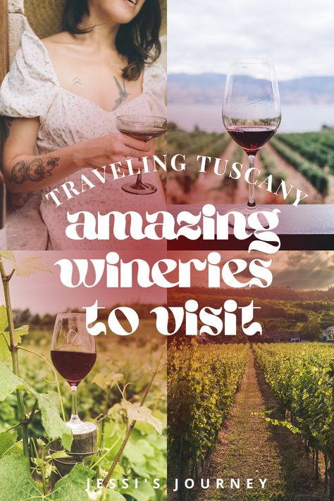 🍷 Have some fun under the Tuscan sun and head to these amazing wineries well worth a visit while in Tuscany. #jessisjourney #travelingtuscany #tuscany #underthetuscansun #italianwinery #winerytour Wineries In Tuscany Italy, Tuscany Winery, Tuscany Wineries, Best Wine Tours In Tuscany, Napa Valley Wine Tours, Different Types Of Wine, Best Napa Valley Wine Tours, Brunello Di Montalcino, Tuscany Travel