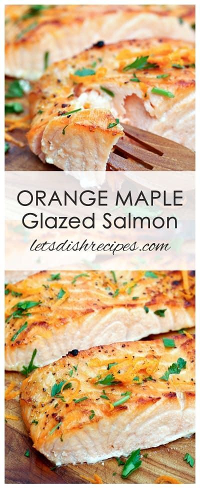 Orange Maple Glazed Salmon | Let's Dish Recipes Maple Glazed Salmon, Salmon Glaze Recipes, Recipe Salmon, Salmon Orange, Delicious Seafood Recipes, Soy Recipes, Orange Salmon, Baked Salmon Recipes, Salmon Dishes