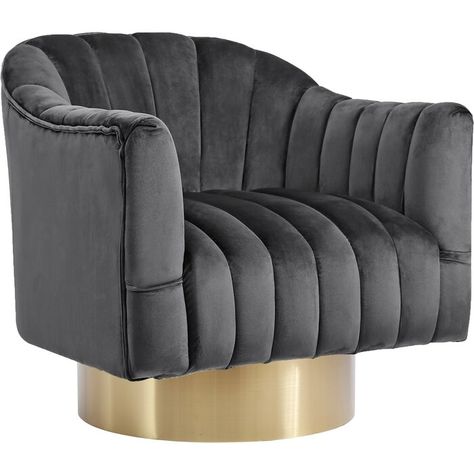 Everly Quinn Bekah Swivel Barrel Chair & Reviews | Wayfair Gold Accent Chair, Black Velvet Chair, Green Velvet Chair, Magnolia Park, Velvet Accent Chair, Velvet Accents, Upholstered Accent Chairs, Swivel Barrel Chair, Swivel Accent Chair