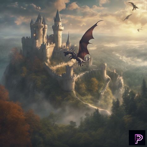 Enter a world of fantasy with this majestic dragon scene. Let PicassoAI bring your mythical creatures to life! 🐉🏰   What can you create today?   #TextToImage #FantasyArt #AIArt #PicassoAIArt #MythicalCreatures Dragon Scene, Majestic Dragon, World Of Fantasy, Fantasy Places, Fantasy Dragon, Tattoo Inspo, Fantasy Landscape, Mythical Creatures, A World