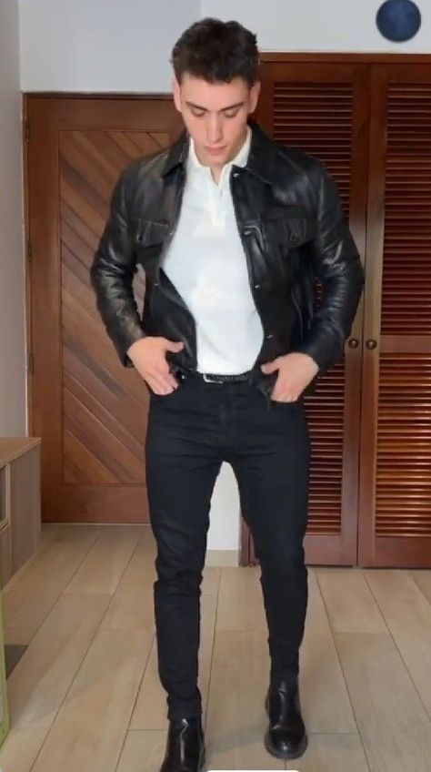 Prom Outfits Men, Handsome Indian Men, Metrosexual Men Fashion, Leather Jeans Men, Dark Outfit, Mens Dress Outfits, Classy Outfits Men, Mens Casual Outfits Summer, Mens Fashion Edgy