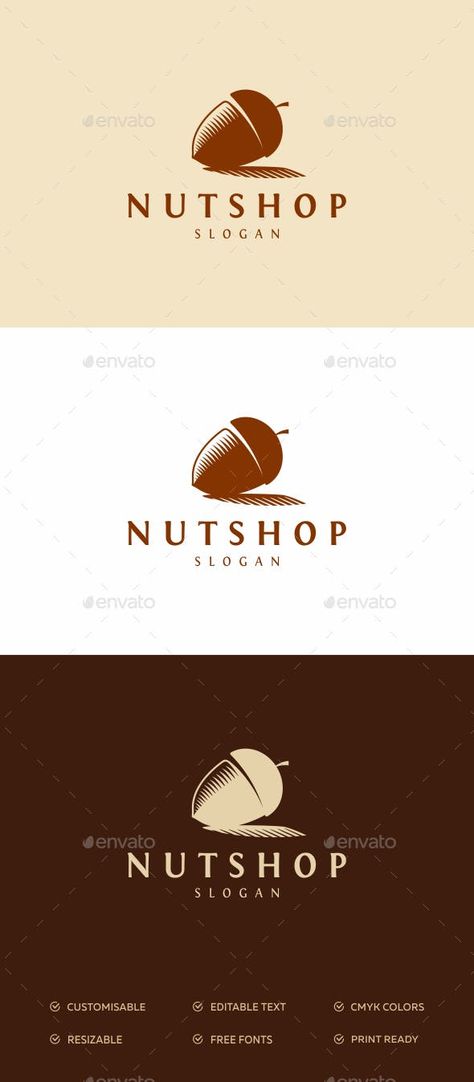 Fruit Shop Logo, Minimalist Animal Logo, Nuts Logo, Abi Logo, Blog Template Design, Fruit Logo Design, Art Prints Ideas, Vertical Logo, Fruit Company