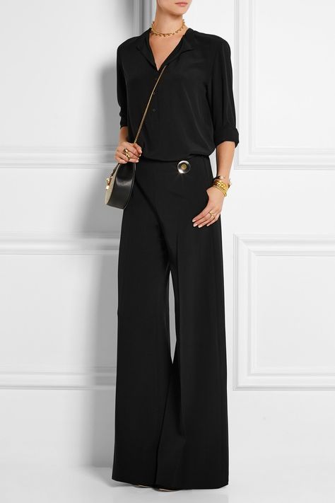 Leg Pants Outfit, Jumpsuit Elegant, Business Outfit, Hello Spring, Pantalon Large, 가을 패션, Wide Pants, Work Wardrobe, Looks Style