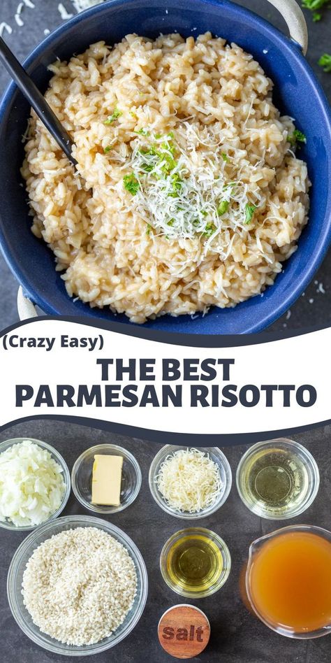 Recipes With Arborio Rice, Make Ahead Risotto, Arborio Rice Recipes Easy, Rizoto Recipe, Arborio Rice Recipes, Garlic Parmesan Risotto, Short Grain Rice, Risotto Recipes Easy, Risotto Dishes