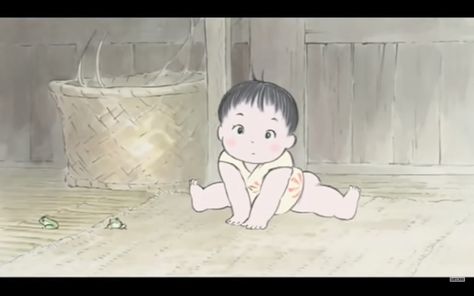 The Tale of Princess Kaguya Ghibli Baby, The Princess Kaguya, The Tale Of Princess Kaguya, Kaguya Hime, Ghibli Core, Hayao Miyazaki Art, Princess Kaguya, Isao Takahata, Chihiro Y Haku