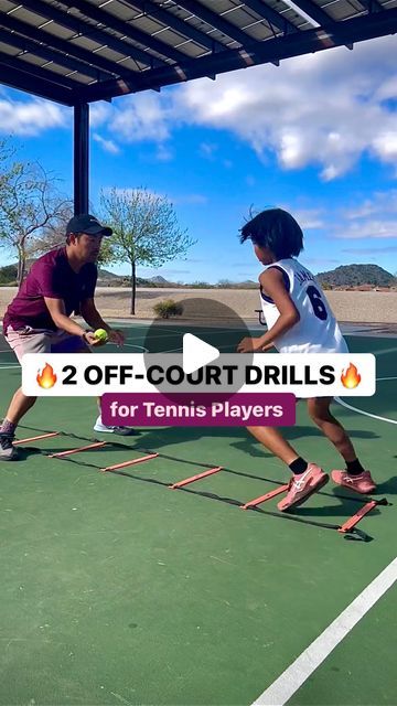 TH Arena | Tennis Performance Coaching on Instagram: "Start doing these 2 excellent ladder drills 🔥

Improve your foot speed, hand eye coordination and particularly, the ability of your upper and lower body working together. This is essential for tennis players as they have to move their legs and hit the tennis ball at the same time! 

💯 Follow me for more tennis workouts 💯

🎥: lulumarstennis (please dm if you want this removed)

#tennisfitness #tennistips #tennisdrills #workout #gym #tennisfootwork" Tennis Workouts, Ladder Drills, Performance Coaching, Tennis Drills, Speed Drills, Hand Eye Coordination, Tennis Tips, Tennis Workout, Tennis Ball