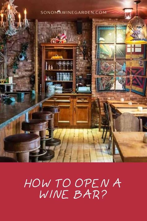 How to Open a Wine Bar? (Step-by-Step Guide) Wine Library Design, Tapas Wine Bar Design, Wine And Beer Bar Ideas, Wine Bar Decor Restaurant, Opening A Wine Bar, Wine Bar Business Ideas, Bookstore Wine Bar, European Wine Bar, Wine Bar Names Ideas