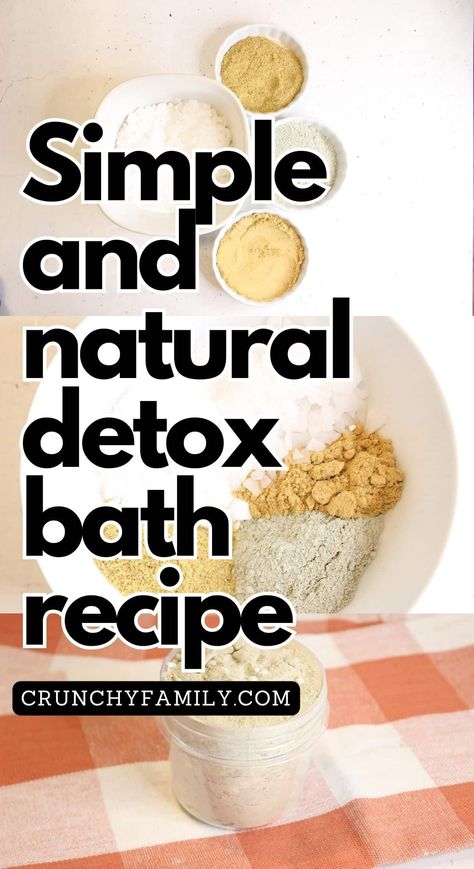 Simple and Natural Detox Bath Recipe - Crunchy Family Detox Baths For Women, Detox Bath Recipe, Detox Baths, Diy Detox, Bath Detox, Bath Recipes, Detox Bath, Natural Detox, Body Detox