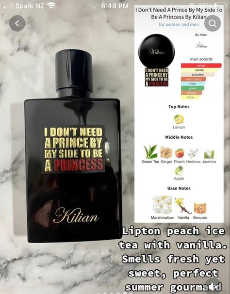 Gourmand Perfume, Princess Perfume, Perfume Ideas, Scent Combos, Peach Ice Tea, By Kilian, Libra Season, Perfume Organization, Fragrances Perfume Woman