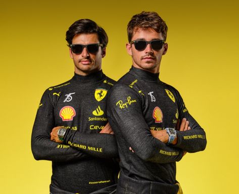 Charles And Carlos, Ferrari Sunglasses, F1 Wallpapers, Alexandra Malena, F1 Ferrari, Ray Ban Wayfarer, Fashion Campaigns, Scuderia Ferrari, Ferrari F1