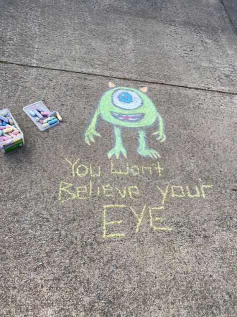 Chalk Drawings Disney, Easy Sidewalk Chalk Art Ideas Disney, Disney Chalk Art Sidewalks, Chalk Art Ideas Disney, Disney Chalk Art Easy, Stitch Chalk Art, Chalk Art Disney, Chalk The Walk Ideas, Disney Chalk Art