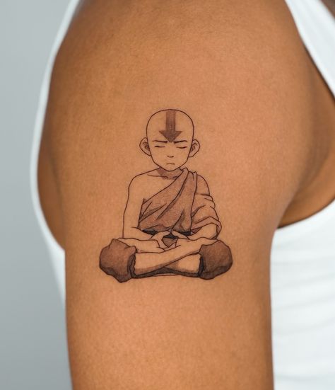 Avatar Aang for @zionfoster Thank you for your trust 🔥 . . . . . #microrealismtattoo #finelinetattoo #londontattoo #londonfinelinetattoo #realistictattoo #tattooidea #londontattoostudio #animetattoo #avatar #avatartattoo Avatar Aang Tattoos, Uncle Iroh Tattoo, Aang Tattoo, Avatar The Last Airbender Tattoo, Aang Avatar, Avatar Tattoo, Guys Fashion Casual, Guys Fashion, London Tattoo