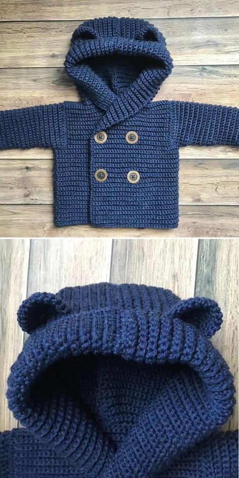 Free Crochet Patterns For Kids, Crochet Toddler Sweater, Baby Boy Knitting Patterns Free, Boy Crochet Patterns, Crochet Patterns Baby Boy, Crochet Baby Sweater Pattern, Crochet Baby Jacket, Crochet Baby Sweaters, Baby Boy Sweater