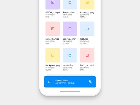 File Manager (Micro-interaction) Cloud Animation, Micro Interaction, Iphone Ui, Motion App, File System, Best Ui Design, Ux Inspiration, Card Ui, File Manager