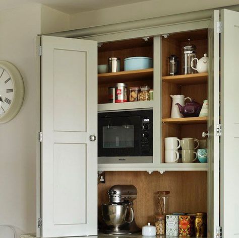 Martin Moore on Instagram: "The breakfast cupboard of dreams ✨ . . Perfect for storing small scale breakfast appliances and a selection of teas and coffees . . Follow us for more #kitcheninspo . . #martinmoore #martinmoorekitchens #martinmooredesign #kitchendesign #breakfastcupboard #kitchenstorage #kitchendesignideas #dreamkitchen #instakitchen #greenkitchen #paintedkitchencabinets #paintedkitchen #tidykitchen #everythinginitsplace #aplaceforeverything #tea #coffee #familykitchen" Breakfast Cupboard, Tidy Kitchen, Family Kitchen, The Breakfast, Painting Kitchen Cabinets, Green Kitchen, Kitchen Cupboards, Dream Kitchen, Kitchen Storage