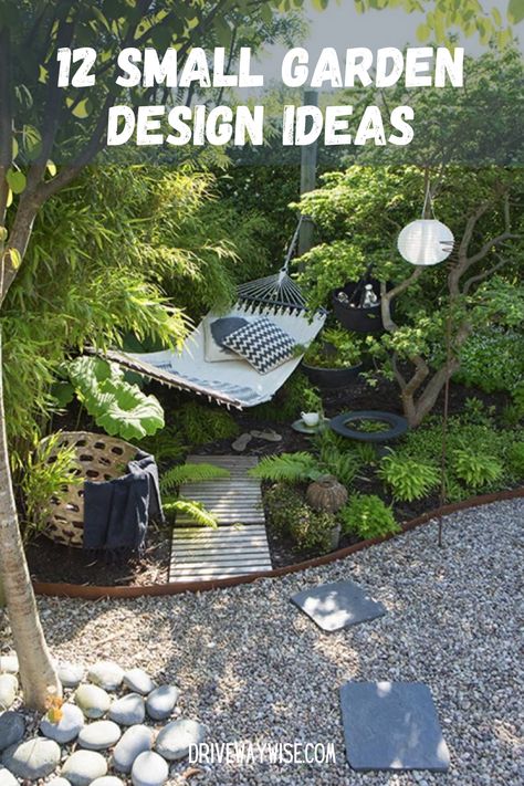 Small Gardens are often overlooked and under valued! By using clever design options, your small outdoor space can feel much larger and can look amazing! Have a look at these small gardens and how they have used clever tricks to create an awesome outdoor living space!! Small gardens rock! Small Garden Hammock, Small Garden Spaces Outdoor Areas, Small Overlooked Garden Ideas, Awkward Garden Space, Small Naturalistic Garden, Shire Inspired Garden, Garden Designs For Small Gardens, Small Wild Garden Ideas, Garden Spaces Inspiration