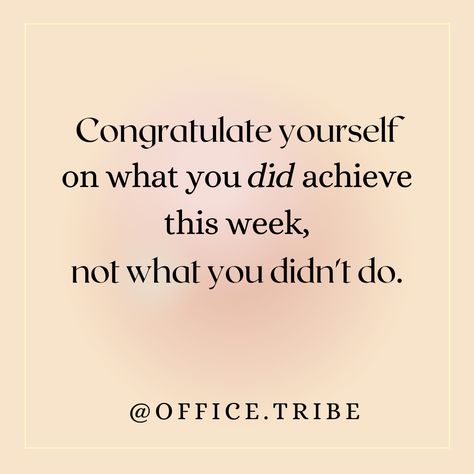 Focus on the positive in your life, and on what you have accomplished this week. This will make you feel good and happy about yourself. The things you didn’t manage to do this week, you can always do next week! Proud Of Your Accomplishments Quotes, In One Week You'll Feel It Quote, Be Proud Of Your Accomplishments, How To Say I’m Proud Of You, You Become Unstoppable When, Focus On The Positive, Next Week, Focus On, Make You Feel