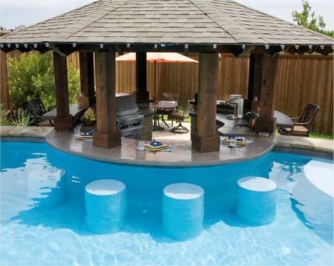 33 Mega-Impressive swim-up pool bars built for entertaining Pool Bar Ideas, Pool Bars, Deck Piscina, Villa Luxury, Luxury Swimming Pools, Swim Up Bar, Fotografi Digital, Dream Pools, Pool Bar