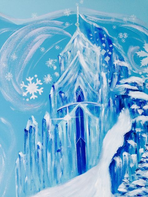 Frozen mural by Debbie Cerone. She is such an amazing artist. Frozen Wall Mural, Frozen Mural, Frozen Props, Parks Drawing, Aria Bedroom, Disney Mural, Frozen Painting, Frozen Bedroom, Frozen Room