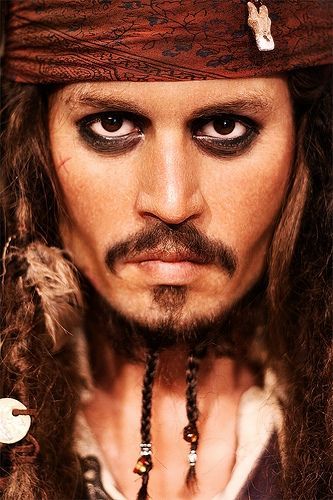 Sparrow Pictures, Pirate Makeup, Jack Sparrow Costume, John Depp, Kaptan Jack Sparrow, Long John Silver, Movie Makeup, Johnny D, Here's Johnny