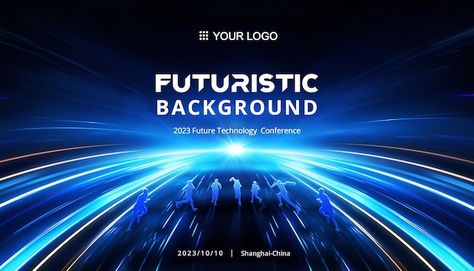 Technology Event Poster, Breakthrough Background, New Year Post Design, Event Key Visual, Futuristic Event, Technology Ads, Business Banner Design, Collaboration Poster, Key Visual Design