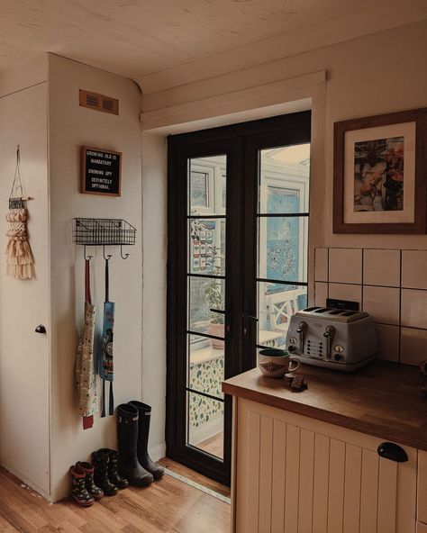 How to make a faux crittal UPVC door for your home for under £25 Upvc French Windows, Diy Crittall Doors, Pvc French Doors, Painting Upvc Windows, Painted Upvc Door, Living Room Knock Through, Small French Doors, Above The Kitchen Sink, Crittal Doors