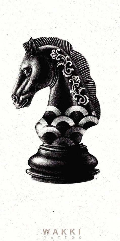 Whip Shading Tattoo Design, Chess Tattoo Ideas For Men, Piston Tattoo, Simbols Tattoo, Chess Piece Tattoo, Chess Tattoo, Knight Chess, Castle Tattoo, Surreal Tattoo