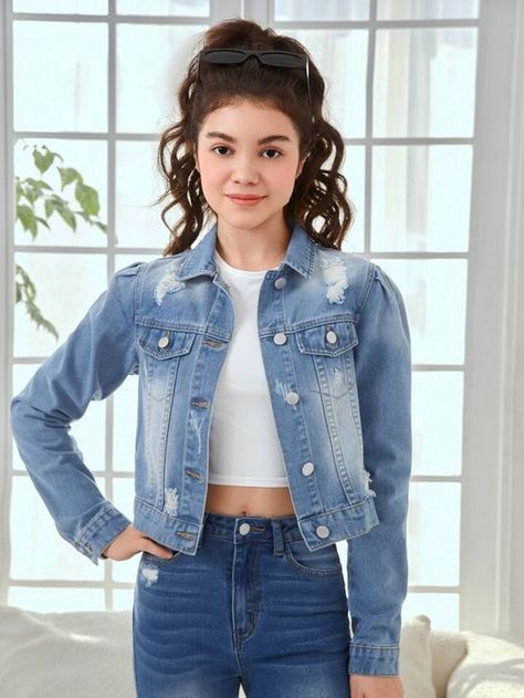 Pre Teen Fashion, Pineapple Girl, Preteen Fashion, Girls Denim Jacket, Everyday Bra, Girls Denim, Young And Beautiful, Denim Jackets