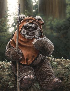 Wicket the ewok Ewoks Star Wars, Star Wars Ewok, Star Wars Tattoo, Star Wars Rpg, Magazine Illustration, Star Wars Kids, Movies And Series, Magazines For Kids, Star Wars Images