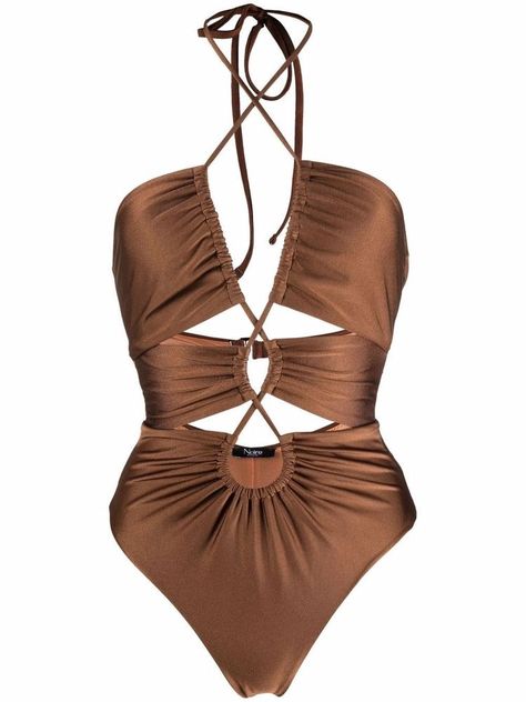 Jolyn Swimwear Bikinis, Cartagena Fashion, Swimsuit Brown, Ruched Swimwear, Brown Swimsuit, Swimwear 2024, Swimsuits Outfits, Best Swimsuits, Swimwear Trends