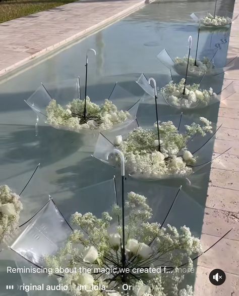 Poolside Cocktail Party, Floating Pool Decorations, Pool Wedding Decorations, Bridal Shower Inspo, Pool Wedding, Wedding Stage Design, Wedding Planning Decor, Wedding Backdrop Decorations, Floating Flowers