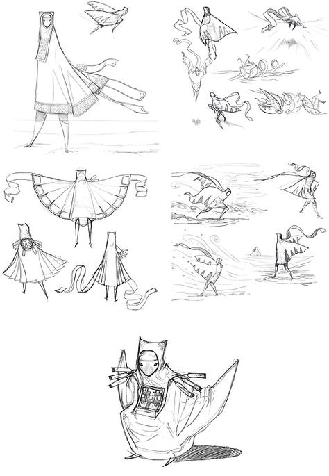 garabatocreativo: Journey by Thatgamecompany & Concept Art... Concept Art Character, Game Concept Art, Concept Art Drawing, Wow Art, Visual Development, Character Design References, Creature Design, Yin Yang, Character Concept