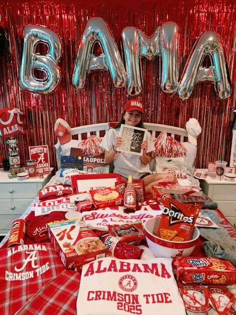 college graduation gifts │ college acceptance │ graduation gifts for ideas for her │ college graduation gifts for best friend │ college graduation gifts for daughter │ graduation gifts for high school graduation │ gifts for best friend │ graduation gifts for girlfriend │ graduation gifts for daughter │ University of Alabama │ Roll Tide Bama Bed Party, Alabama Bed Party, Bama Bound Graduation Party, College Bed Party Ideas, Bama Cheer, College Gift Guide, Graduation Gifts For High School, Graduation Gifts College, Alabama Crimson Tide Football Wallpaper