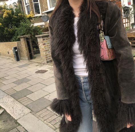 Black Afghan Coat Outfit, Black Penny Lane Coat Outfit, Penny Lane Coat Outfit Aesthetic, Penny Lane Coat Outfit, Black Penny Lane Coat, 70s Penny Lane Coat, 70s Coat, Penny Lane Fur Coat, Penny Lane Coat