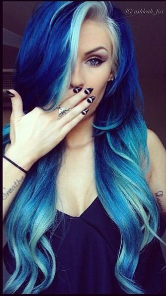 New hair? Yeaaaa! Multi-colored blue. #color #crush Blue Ombre Hair, Scene Girl, Hair Color Crazy, Beautiful Hair Color, Dye My Hair, Mermaid Hair, Cool Hair Color, Grunge Hair, Crazy Hair