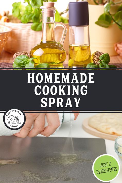 Homemade Cooking Spray, Diy Butter, Healthy Oil, Stop Spending Money, Natural Cooking, Stop Spending, Homemade Oil, Diy Cooking, Homemade Cooking